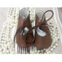 Baby Boy Brown Leather Shoes 132-3