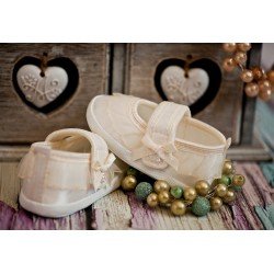 Christening Shoes M/baby Slippers Ivory
