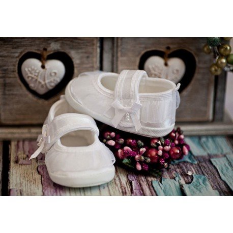 Christening Shoes M/baby Slippers White