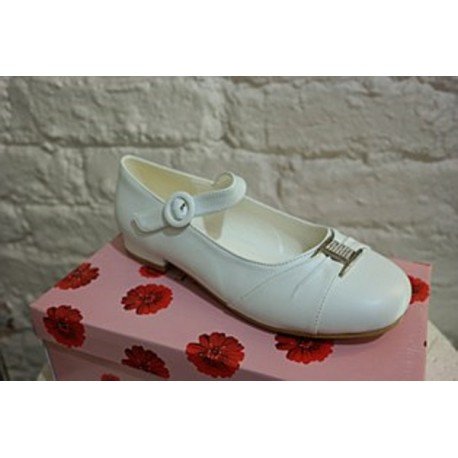Rochelle white communion/ flower girl shoes Style R034