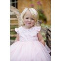 Couche Tot Pink Floral Mesh Flower Girl Dress Style 1322