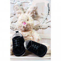 Baby Boys Black Suede Christening/Wedding/Pram/ Formal Party Shoes Style 4143/174