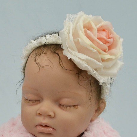 Pure Pink Shabby Chic Flower Baby Girl Headband Style OP14