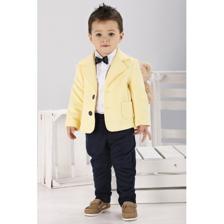 Boys Outfit Yellow Navy Style WA013