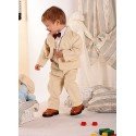 Special Occasions Corduroy Suit Set in Beige&Gold Style A015+