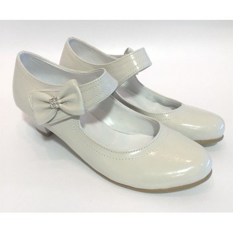 Girls Leather Ivory Christening Special Occasions Shoes Style 130