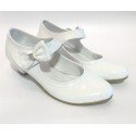 Girls Leather White Communion Special Occasions Shoes Style 130