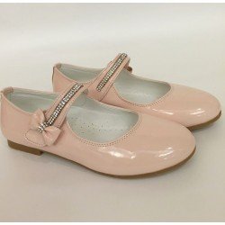  Dusky Pink Leather Special Occasions Shoes Style 4360