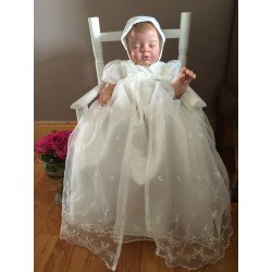 Baby Girls Ivory Christening Gown Style 329