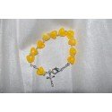 Baptism Baby Bracelet 10th Rosary Yellow
