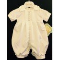 Couche Tot Baby Boys Ivory Christening Romper Style 14066
