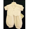 Couche Tot Baby Boys Ivory Christening Romper Style CHR-200