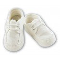 Classic Ivory Baby Boy Christening/Special Occassion Shoes Sarah Louise style 004490BP