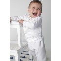 White Christening Baby Boy Suit Style CR01