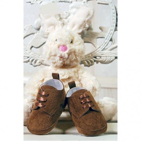 Baby Boys Brown Suede Christening/Wedding/Pram/ Formal Party Shoes Style 4143/175