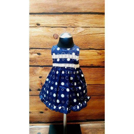 Lovely Navy/White Baby Girl Special Occasion Dress Style 622